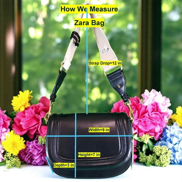 Zara Black Purse Shoulder Bag NWT With Extra Strap 14349 - Picture 3 of 8